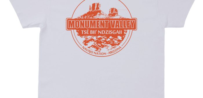 Monument Valley Badge Red on White