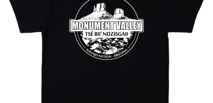 Monument Valley Badge White on Black