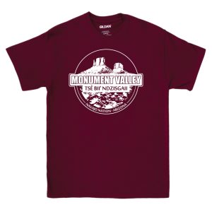 Monument Valley White Badge on Maroon