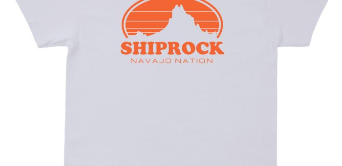Shiprock Horizon Retro Orange on White